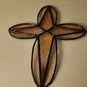 Stained Glass Cross Decor